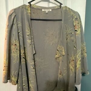 Black Rainn Gray and Yellow Kimono